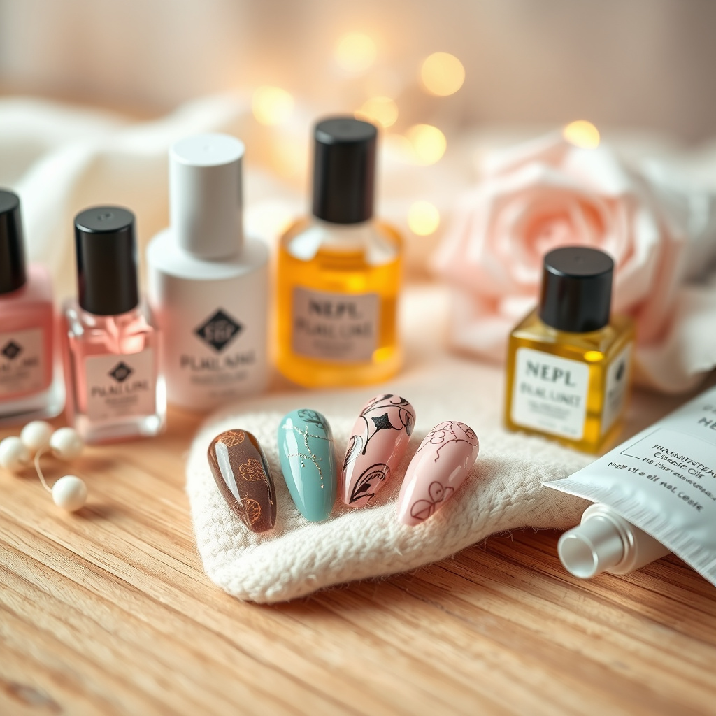 Imagem sobre unhas decoradas com esmalte tratamento