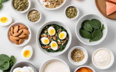 lista: nutrientes-chave para unhas fortes, com fontes alimentares práticas